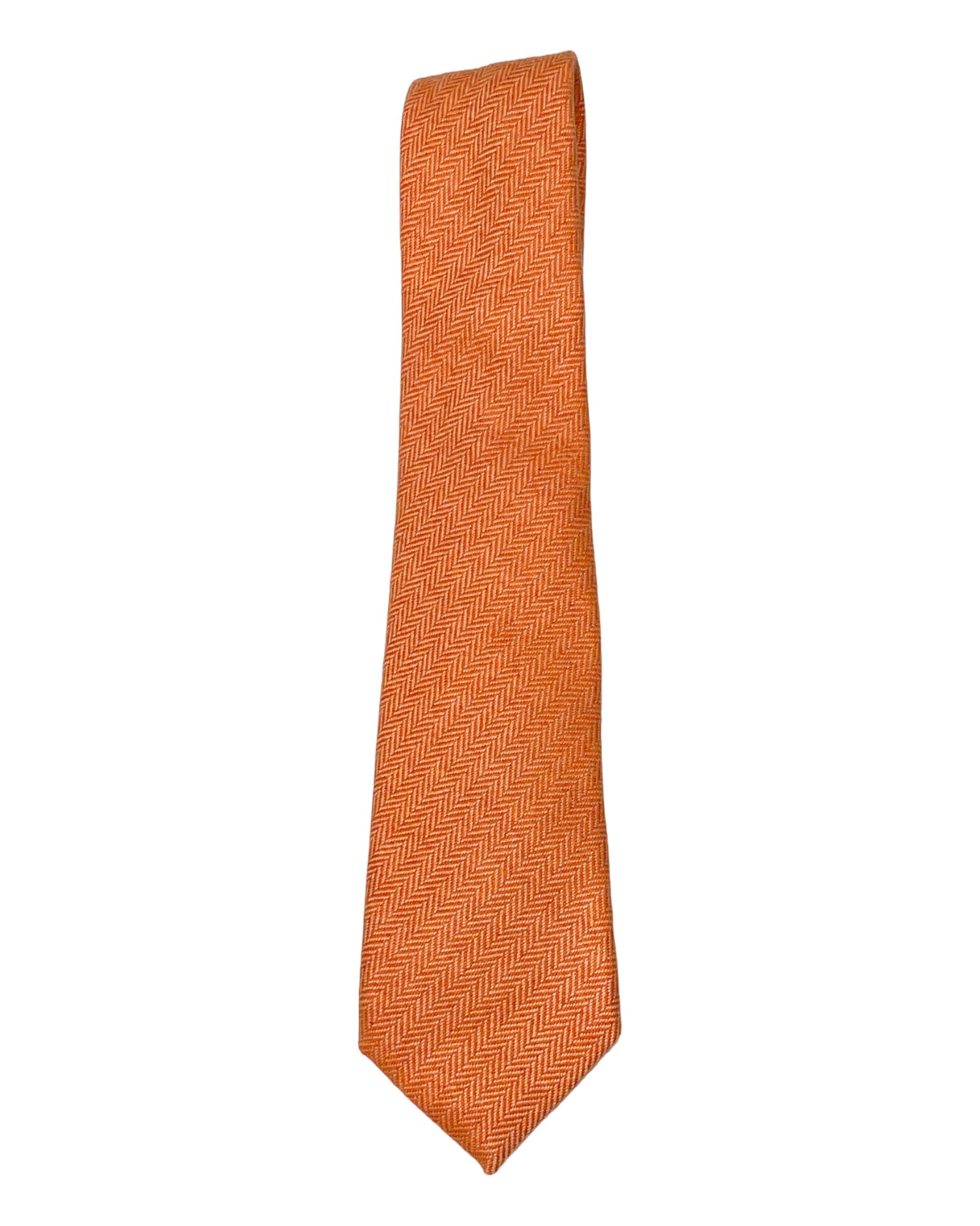 Pure Cashmere, Herringbone, Seven-Fold Tie TIESOrange