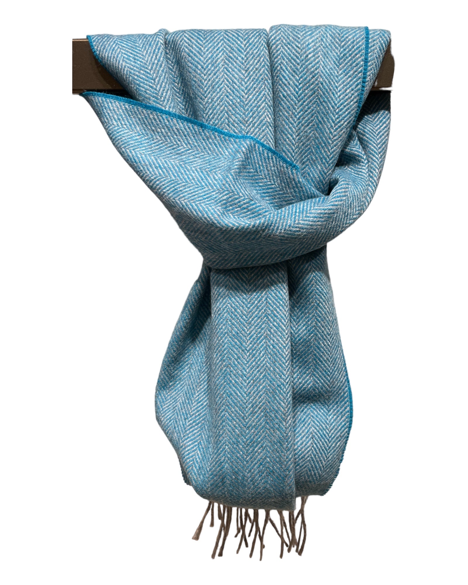 Cashmere Scarf - Herringbone SCARVESTeal