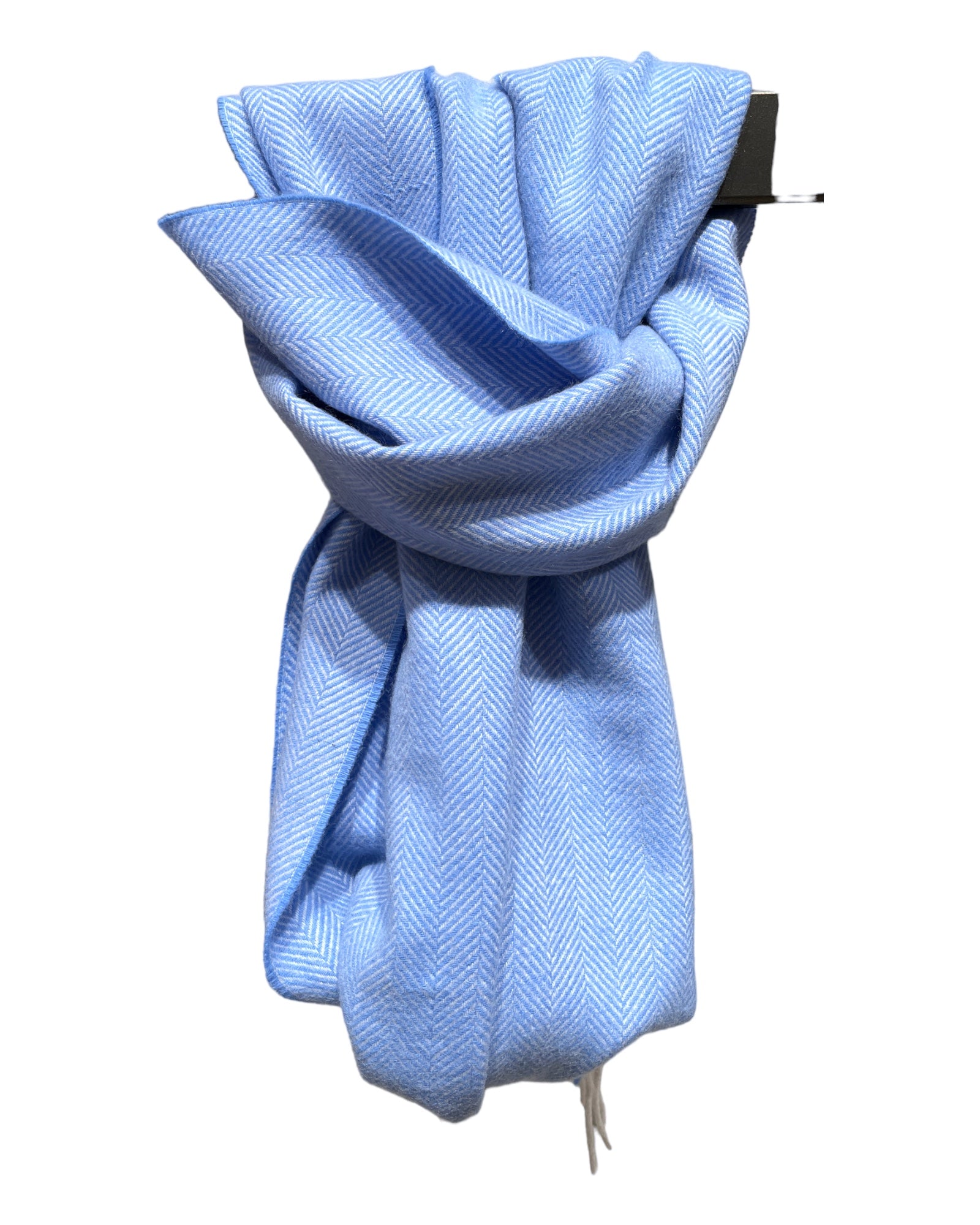 Cashmere Scarf - Herringbone SCARVESLight Blue