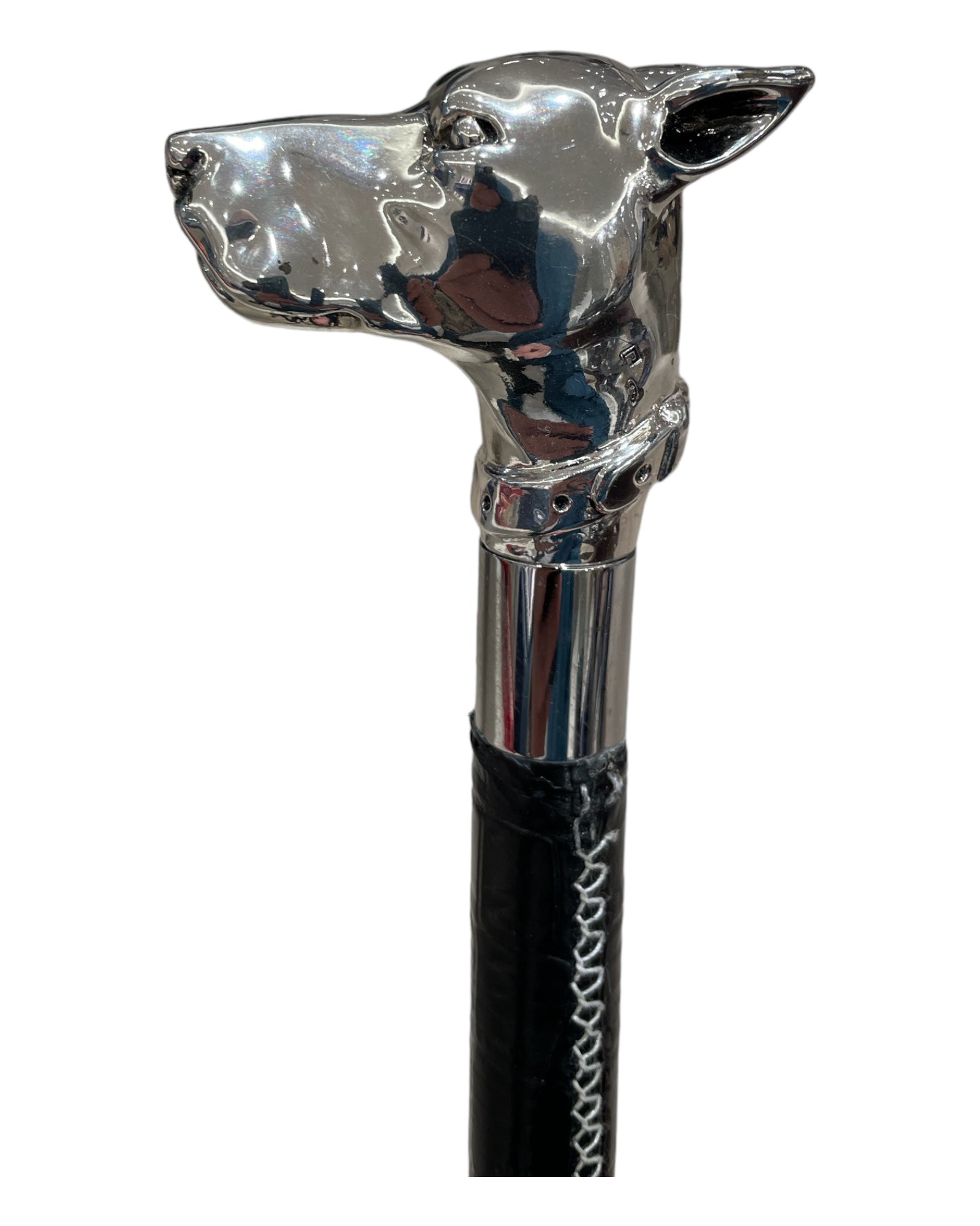 Silver Dane Long Shoehorn - Black Leather