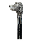 Cocker Spaniel Long Shoehorn - Black Leather with White Stitches