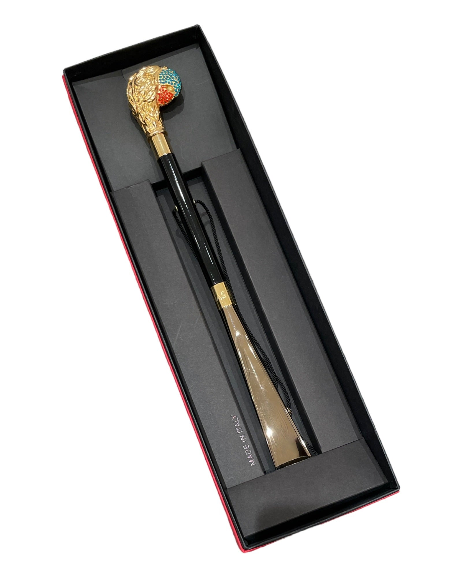 Swarovski Golden Parrot Shoehorn - Black SHOEHORN