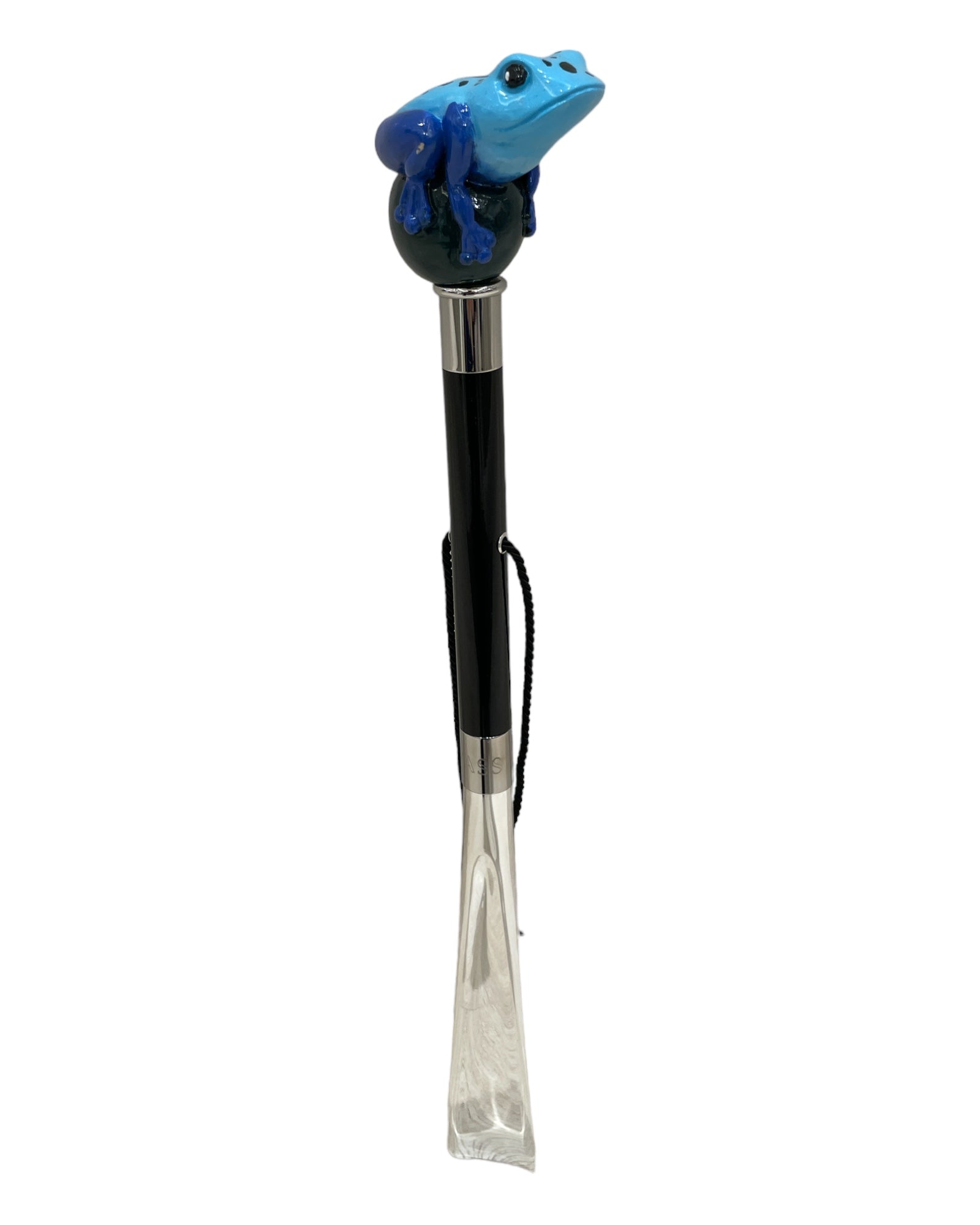DECORATED SHOEHORN BLUE FROG