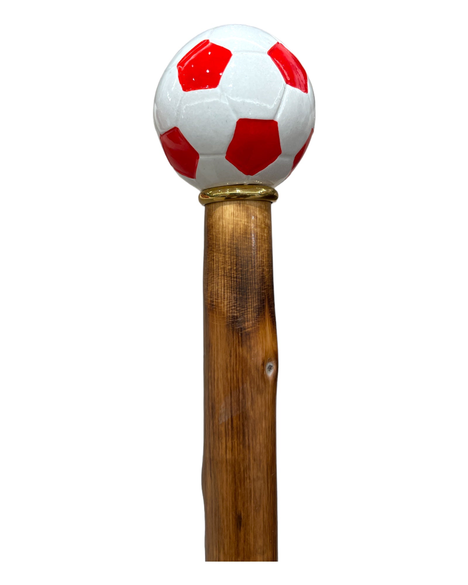 Soccer Ball Long Shoehorn - Chestnut, White &amp; Red