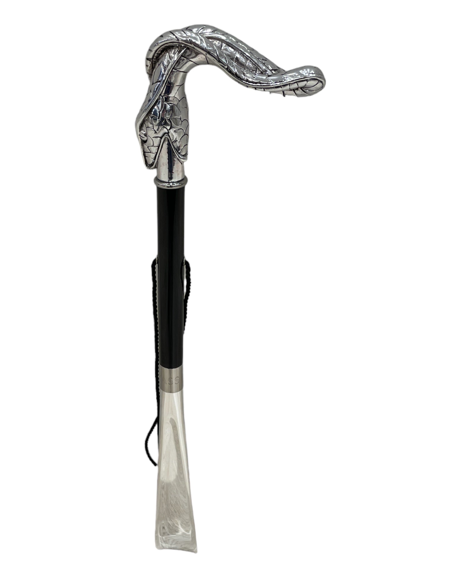Silver Snake Shoehorn - Black &amp; Silver