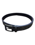Hand-woven full-grain leather belt, lined with premium calfskin- Blue