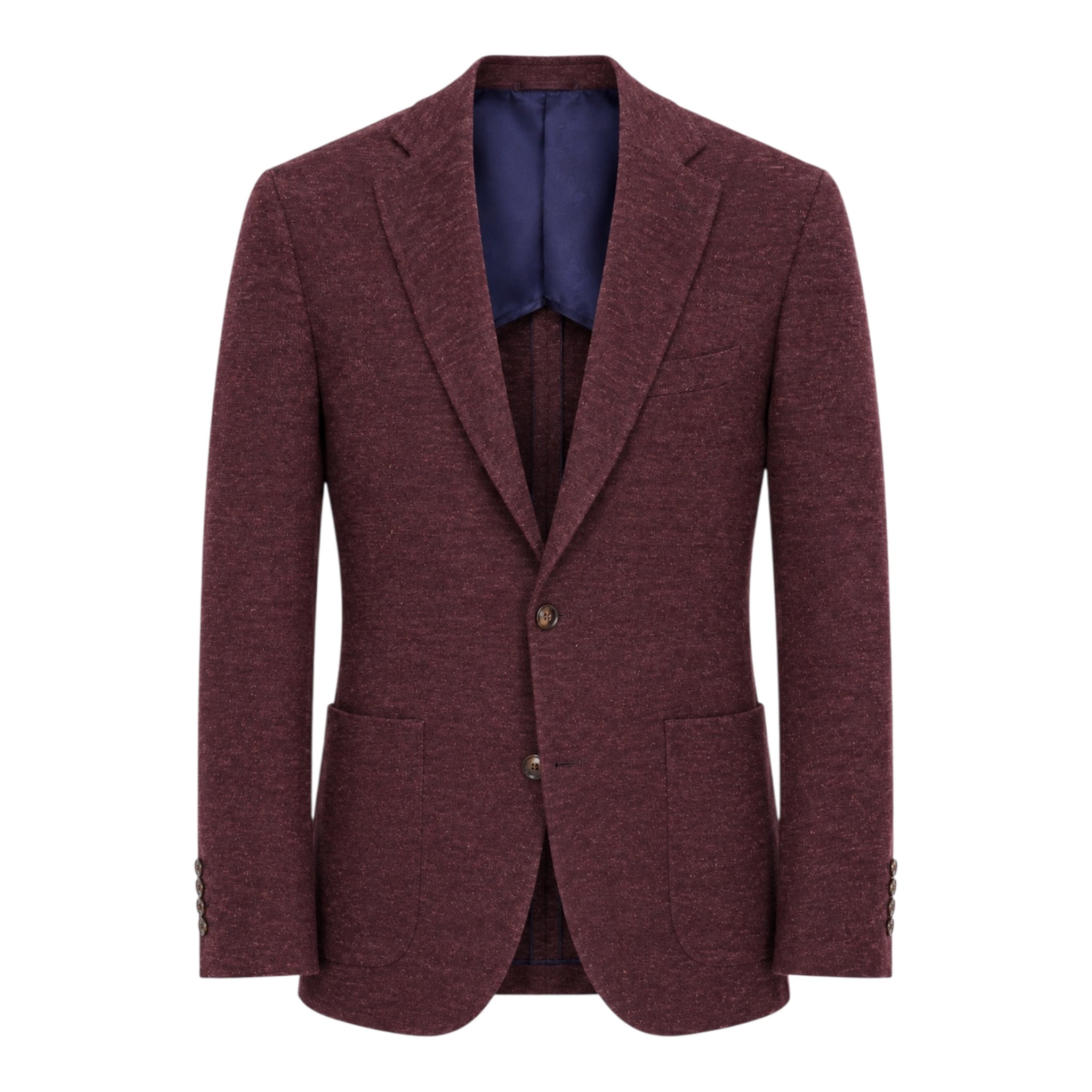 Burgundy Jersey Blazer - Loro Piana Silk Air