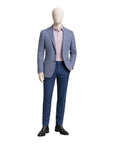 Blue Steel Herringbone Jersey Blazer - Loro Piana Wool Attitude