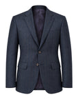 Steel Blue with Brown Chalk Stripes - Super 150's
