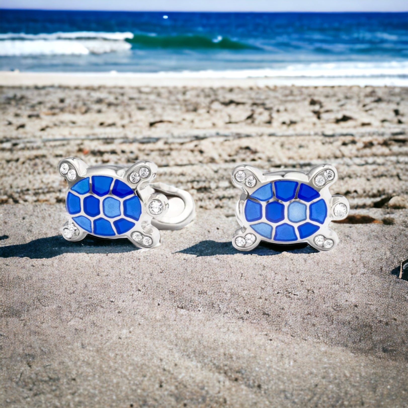 Turtle Cufflinks - Blue