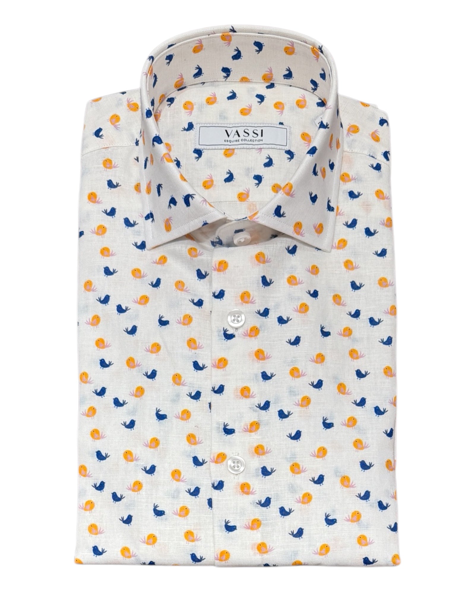 Vitage Linen Sport Shirt With Birds SPORT SHIRTSM