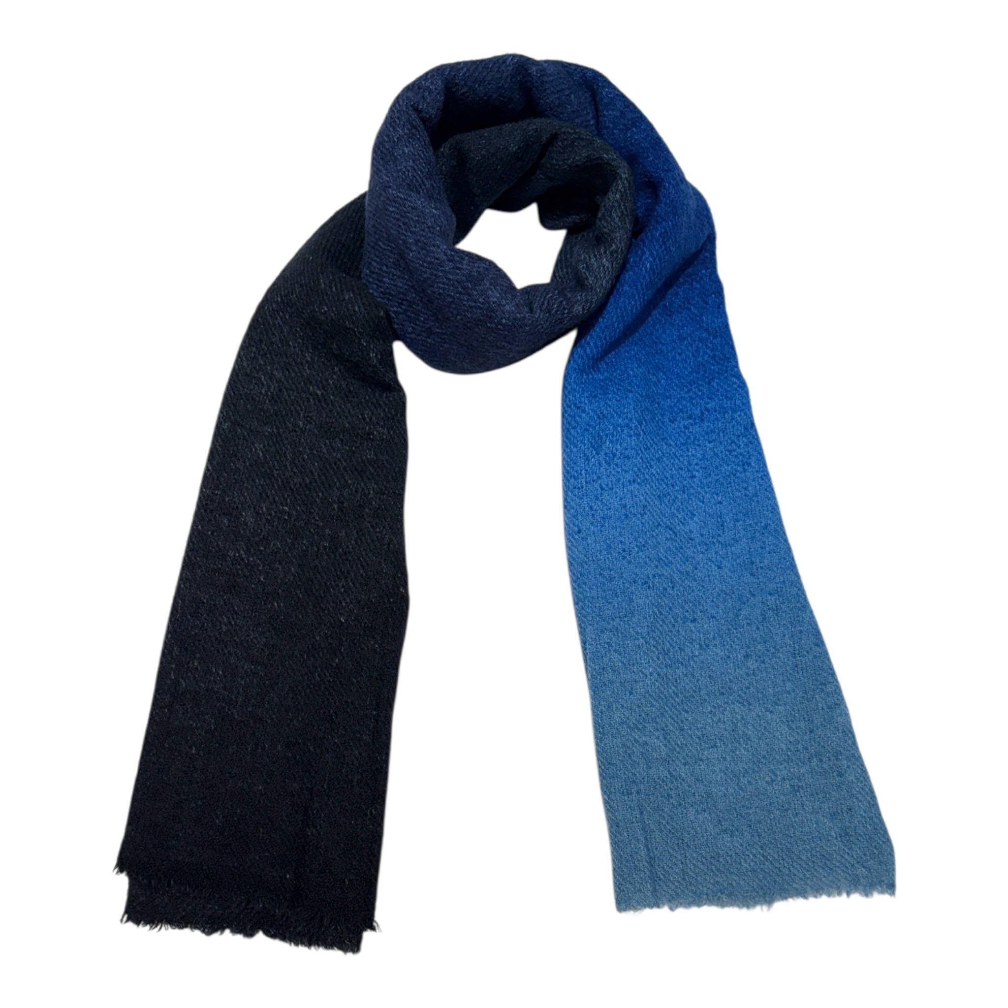 WOOL, CASHMERE AND SILK BLEND Scarf -Indigo Bunting SCARVES