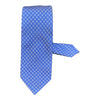 Woven Geometric Seven Fold Silk Tie - Blue TIES