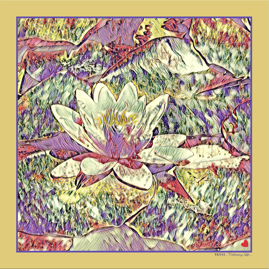 Fragrant Water Lily - #7 Pocket Square