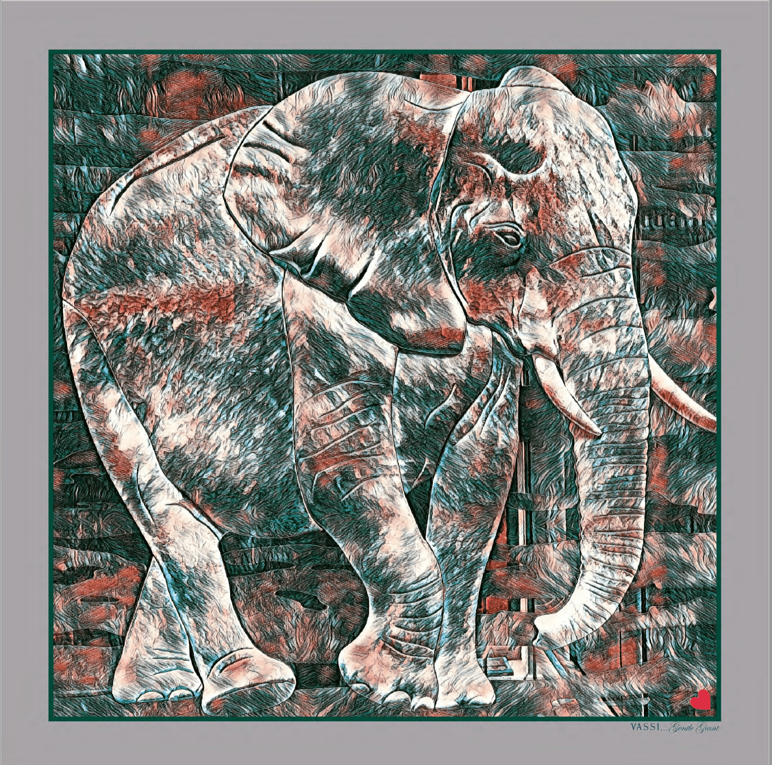 Elephants, Gentle Giant - #15 Pocket Square