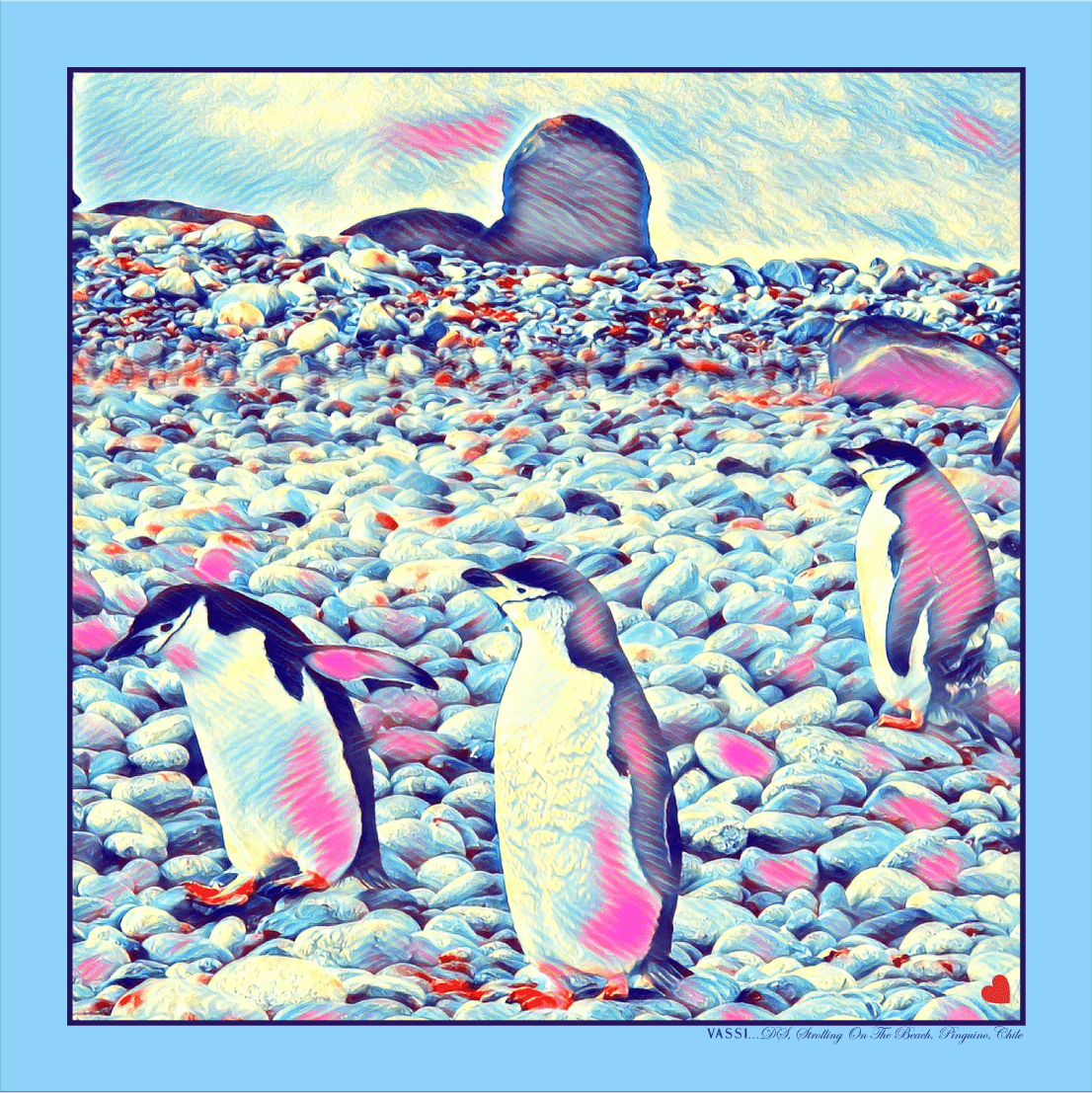 Penguins, On the Rocks Pocket Square