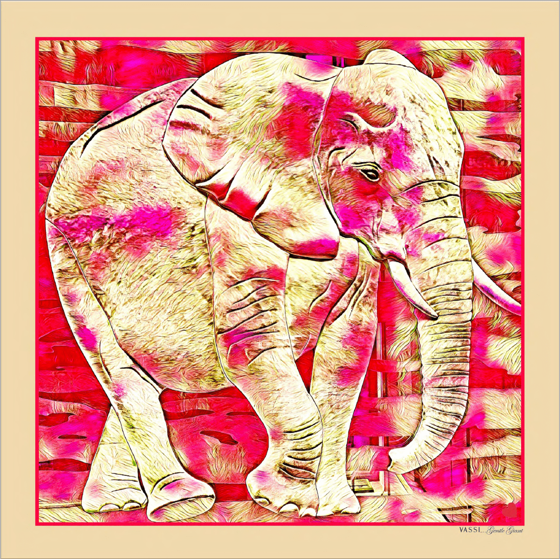 Elephants, Gentle Giant - #16 Pocket Square