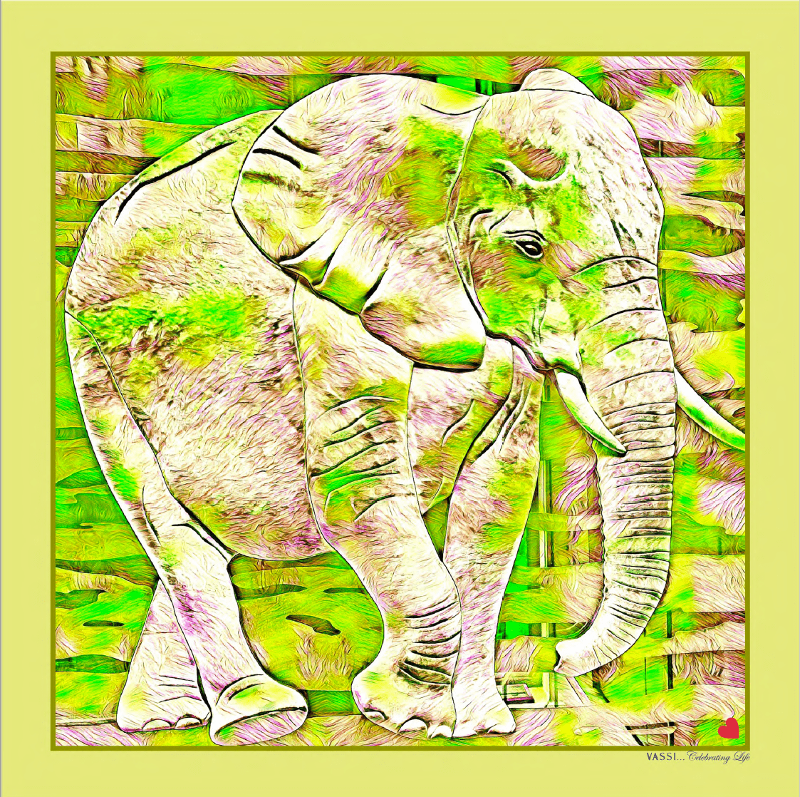 Elephants, Gentle Giant - #18 Pocket Square