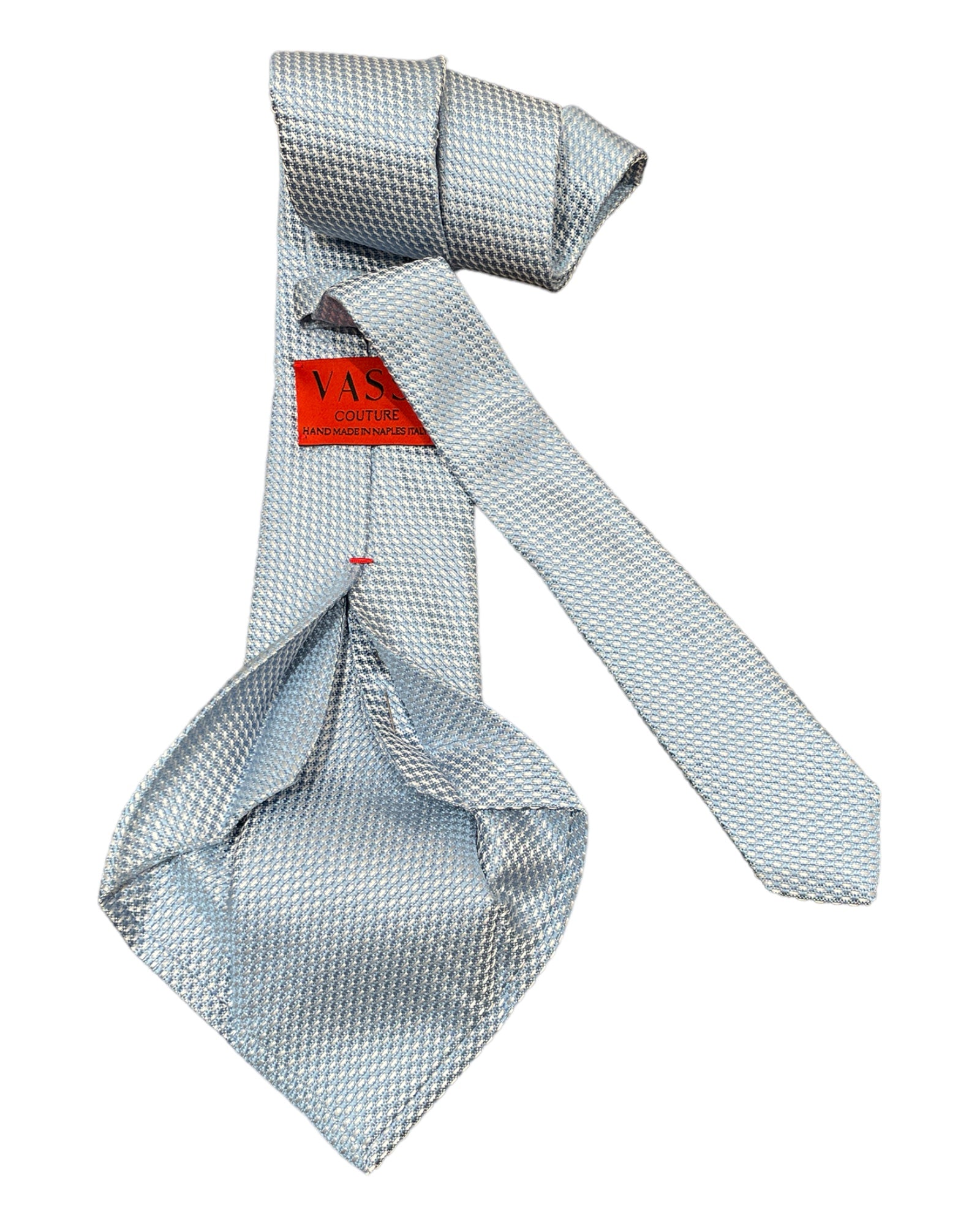 Basket weave Seven-Fold Silk Ties TIESLight Blue