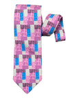 Bold Geometric Seven-Fold Silk Ties TIESMauve