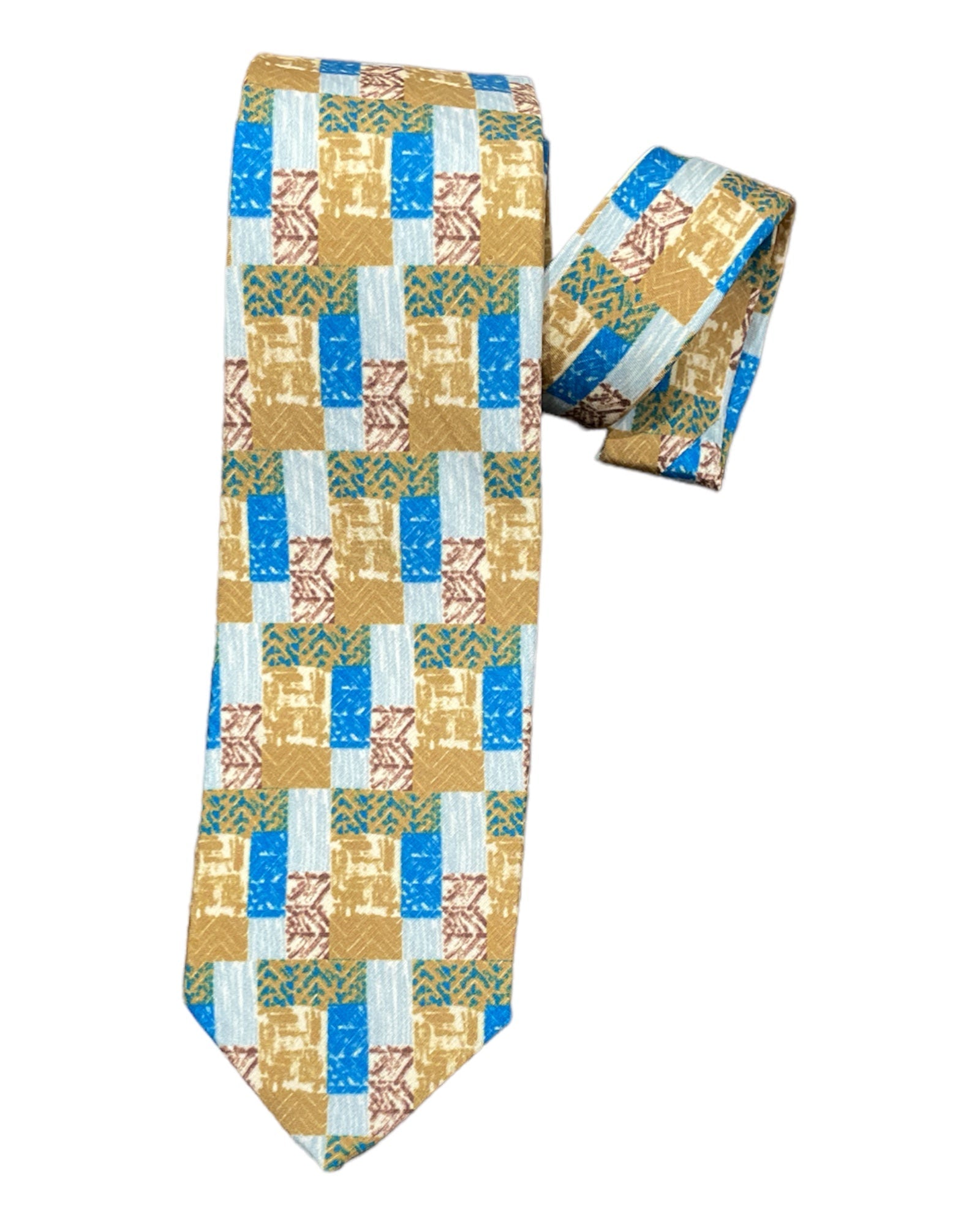 Bold Geometric Seven-Fold Silk Ties TIESMauve