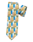 Bold Geometric Seven-Fold Silk Ties TIESMauve