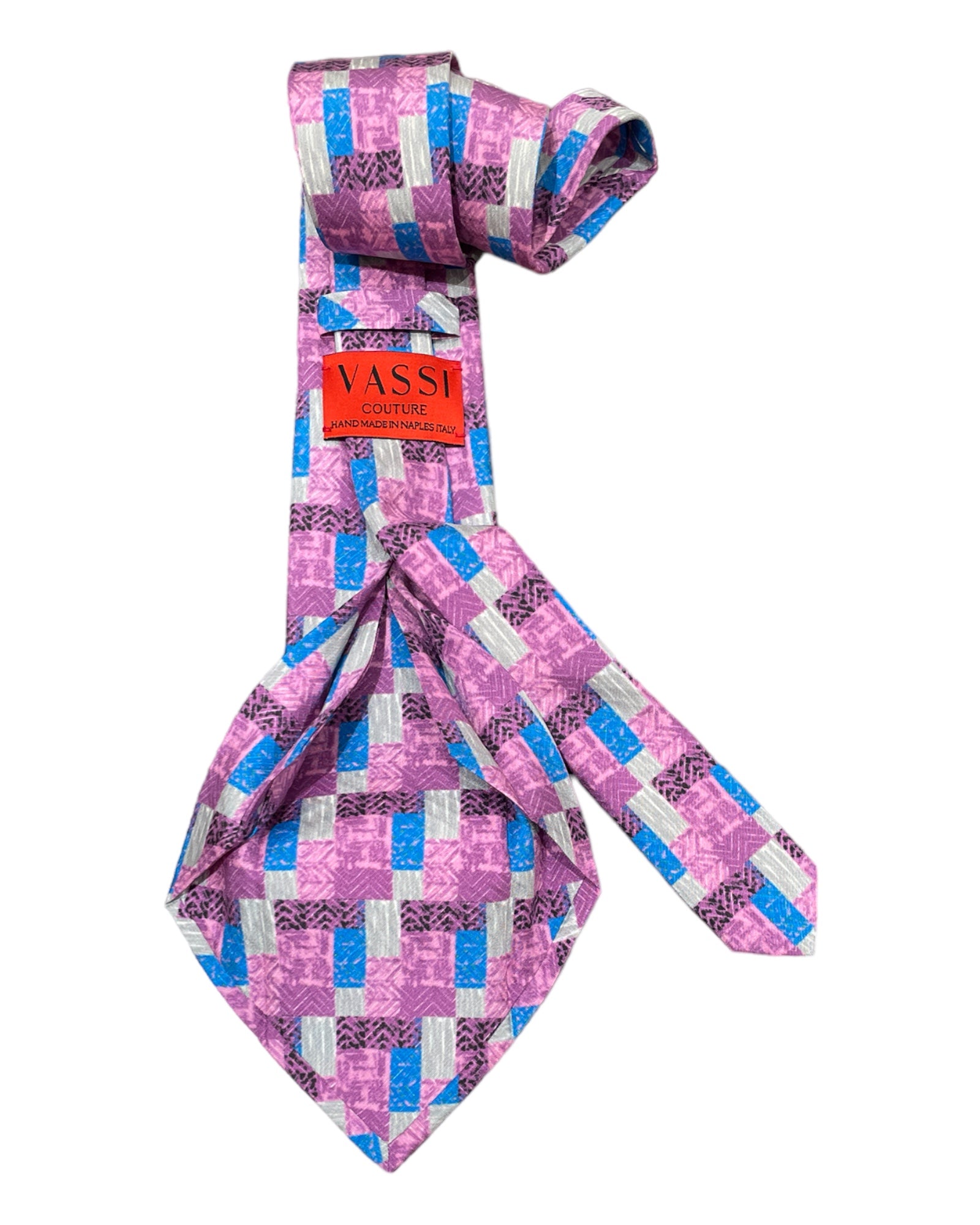 Bold Geometric Seven-Fold Silk Ties – VASSI