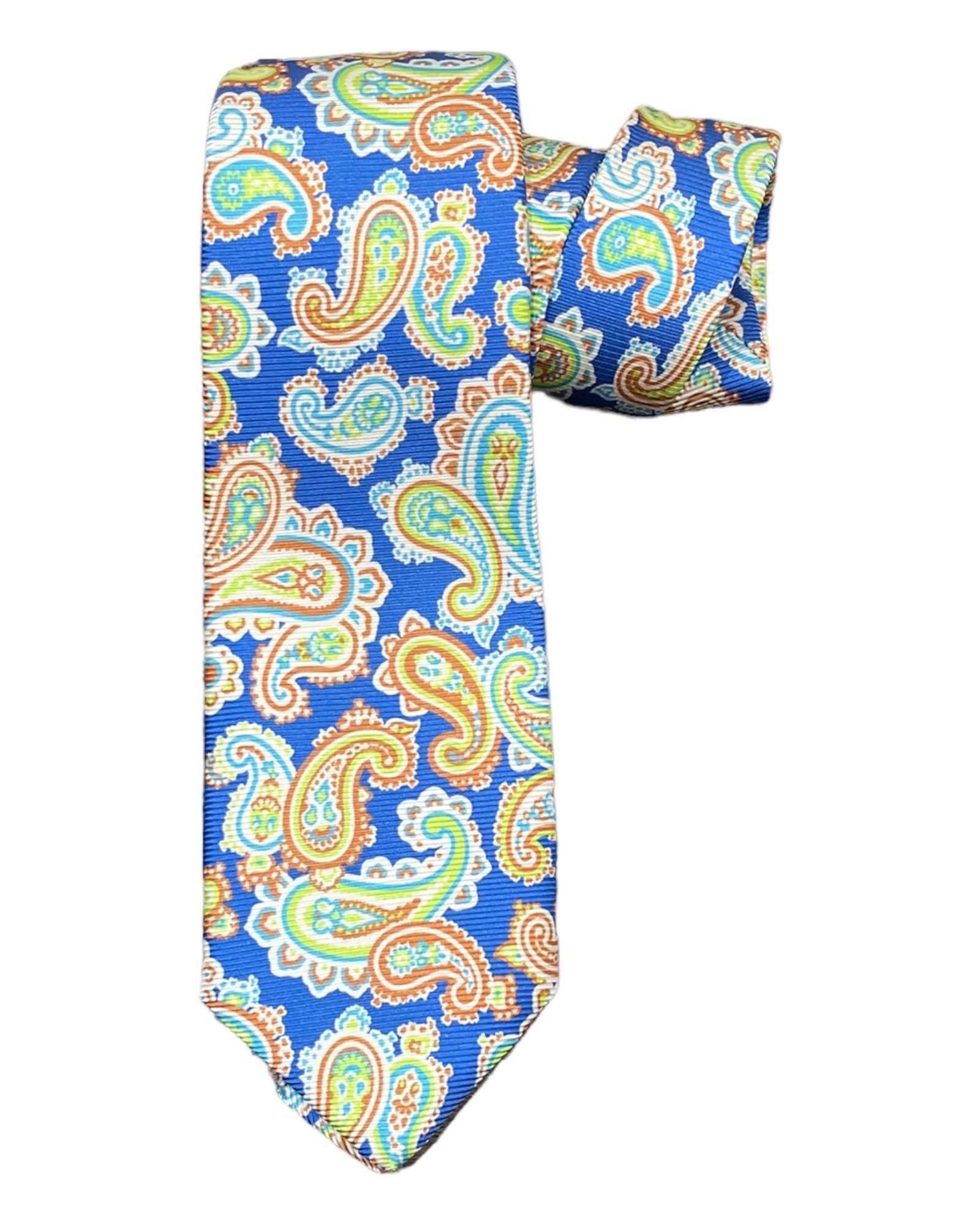 Bold Paisley Seven-Fold Silk Ties TIESBlue