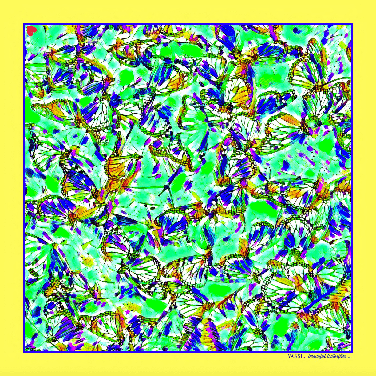 Butterflies Silk Pocket Square - Magnificent Monarchs - VASSI