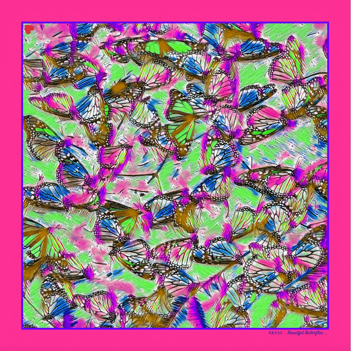 Butterflies Silk Pocket Square - Magnificent Monarchs - VASSI