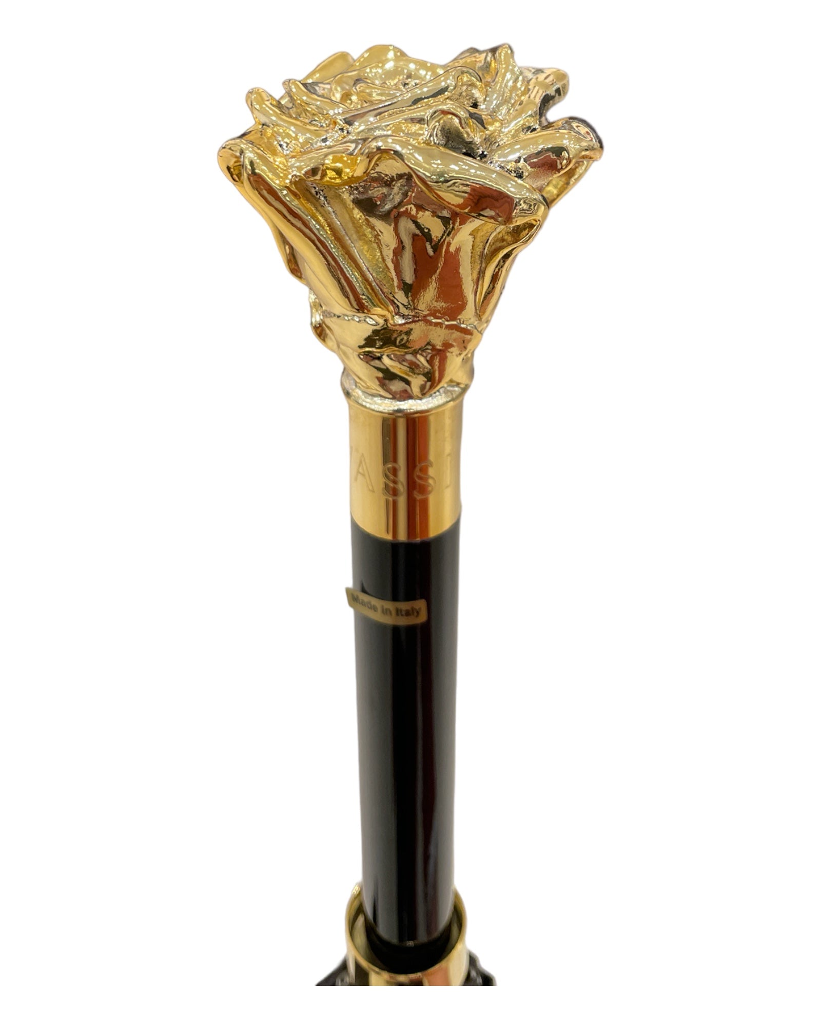 Butterfly Double Cloth Women&#39;s Umbrella with Golden Rose Handle UMBRELLA