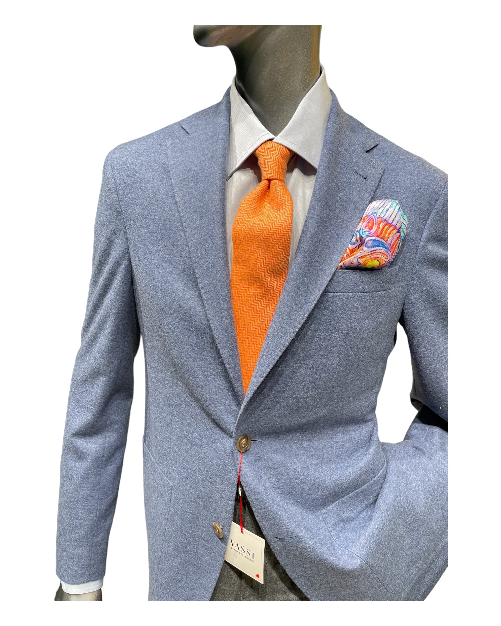 Cashmere Award Blazer - Blue Steel - VASSI