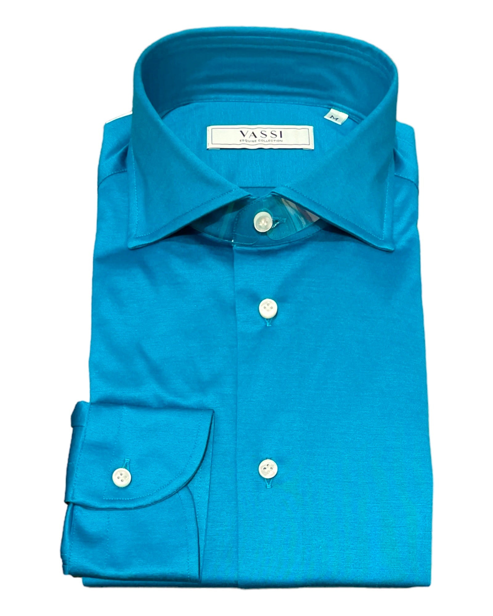 Cotton Jersey Shirt - Metalic Teal SPORT SHIRTSM