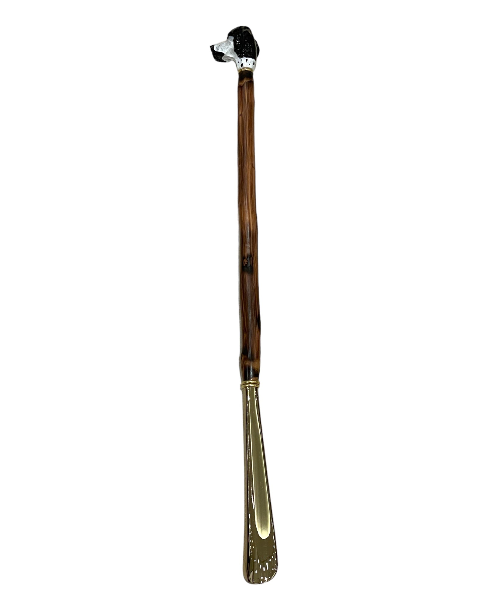 Dalmatian Long Shoehorn - Chestnut/Golden Spoon - VASSI