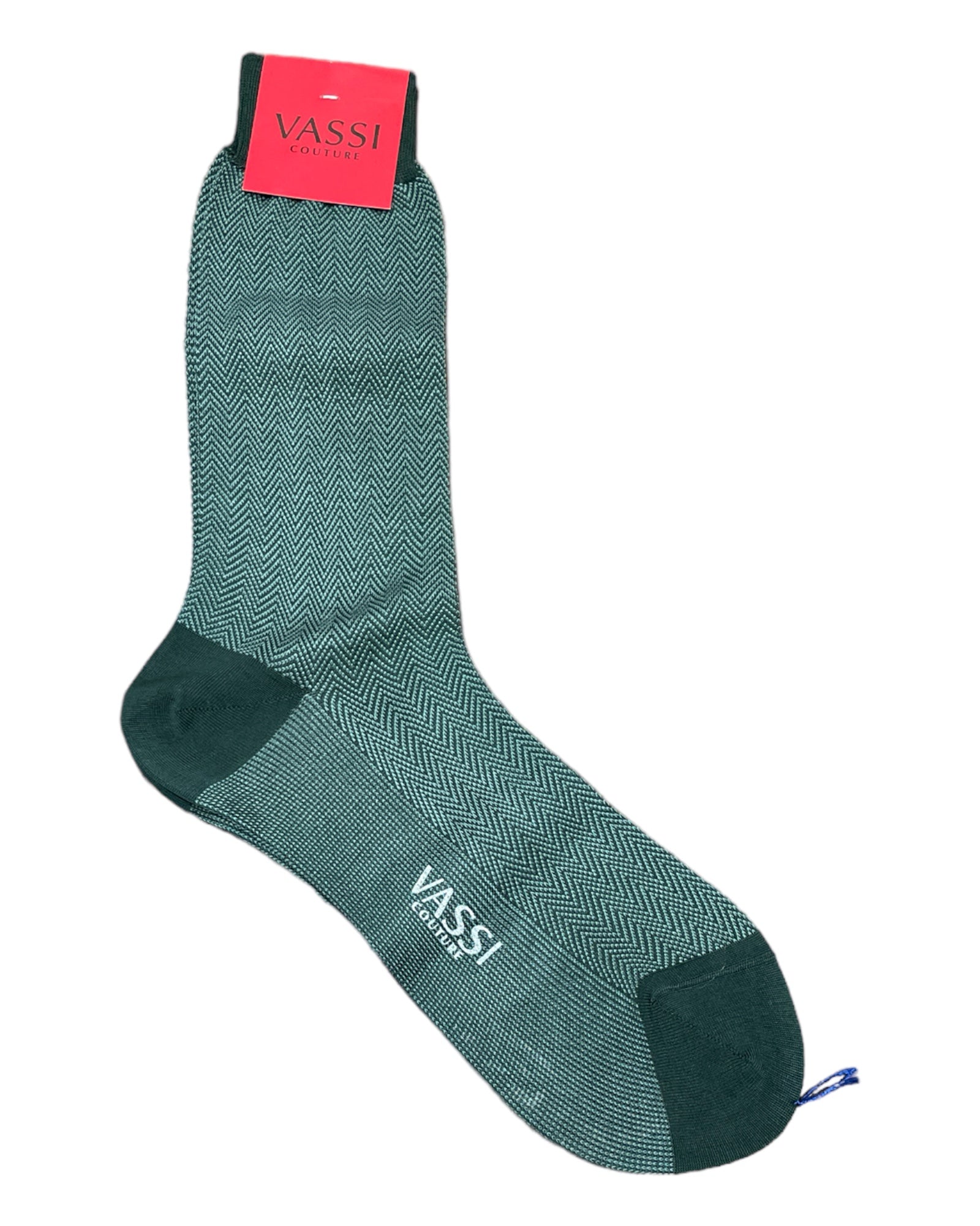 Extra-fine Herringbone Cotton Socks SocksGreen