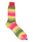 Extra-fine Multicolor Shadow Striped Cotton Socks SocksGreen