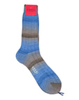 Extra-fine Multicolor Shadow Striped Cotton Socks SocksBlue