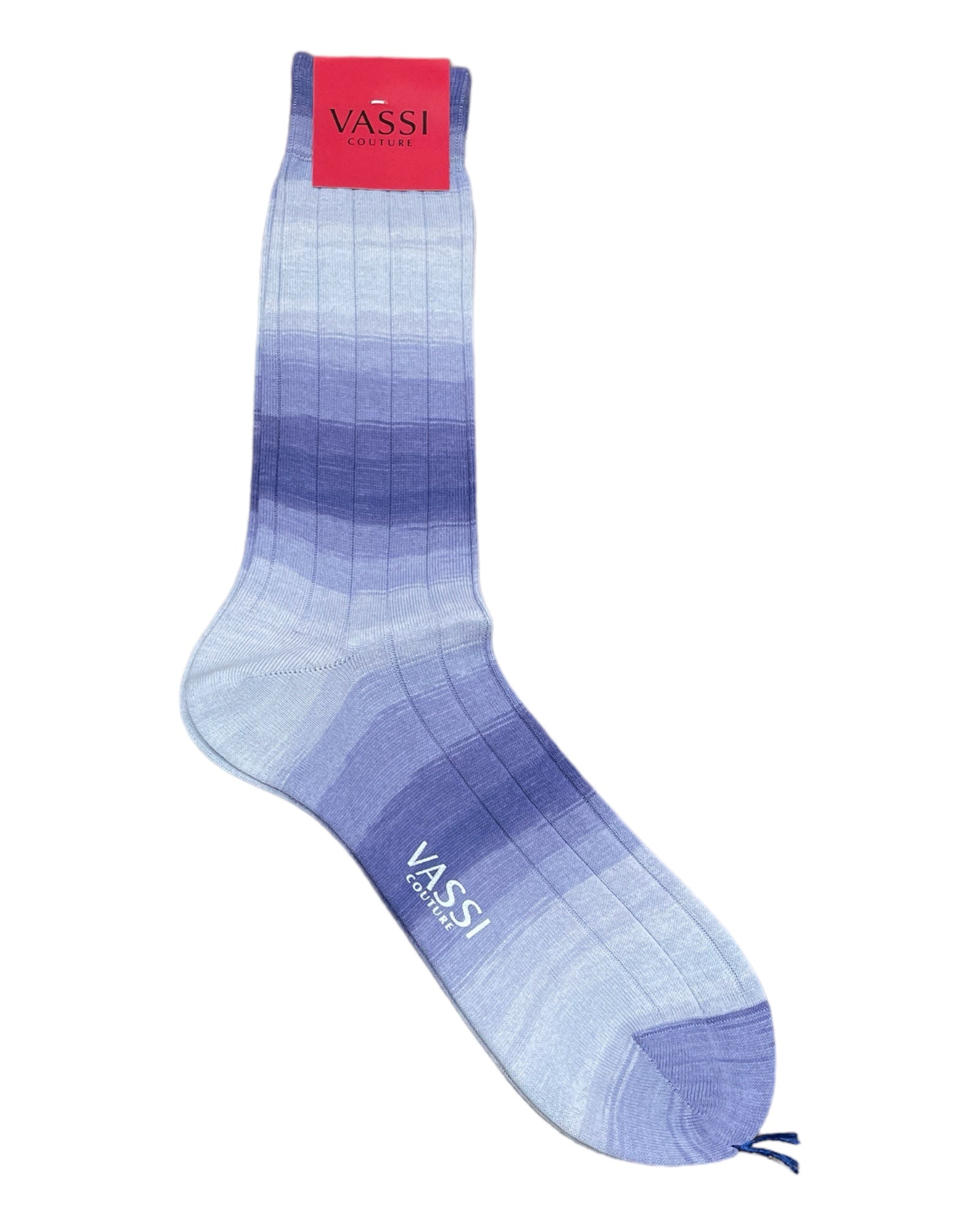 Extra-fine Multicolor Shadow Striped Cotton Socks SocksLavender
