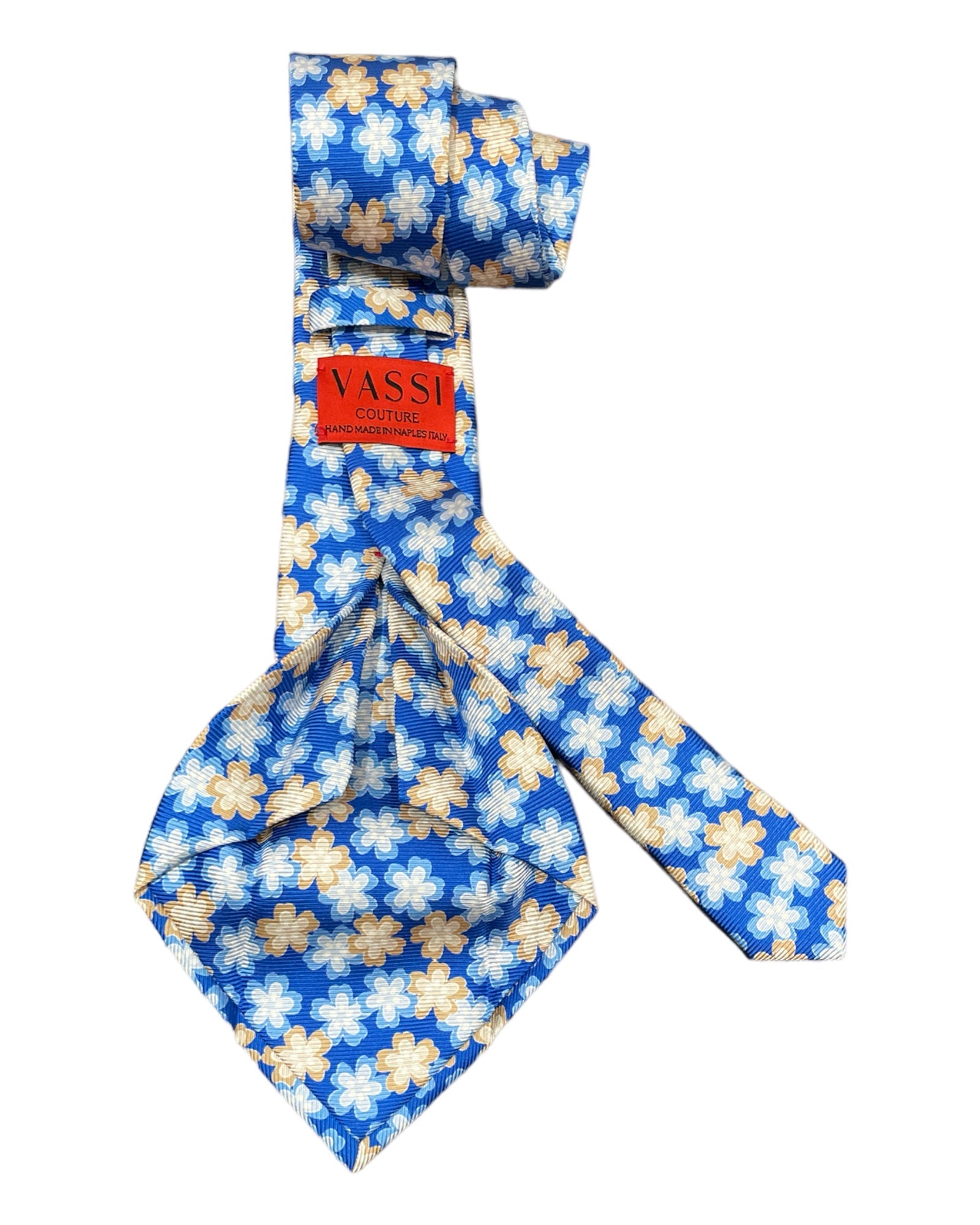 Floral Seven-Fold Silk Ties 1 TIESBlue