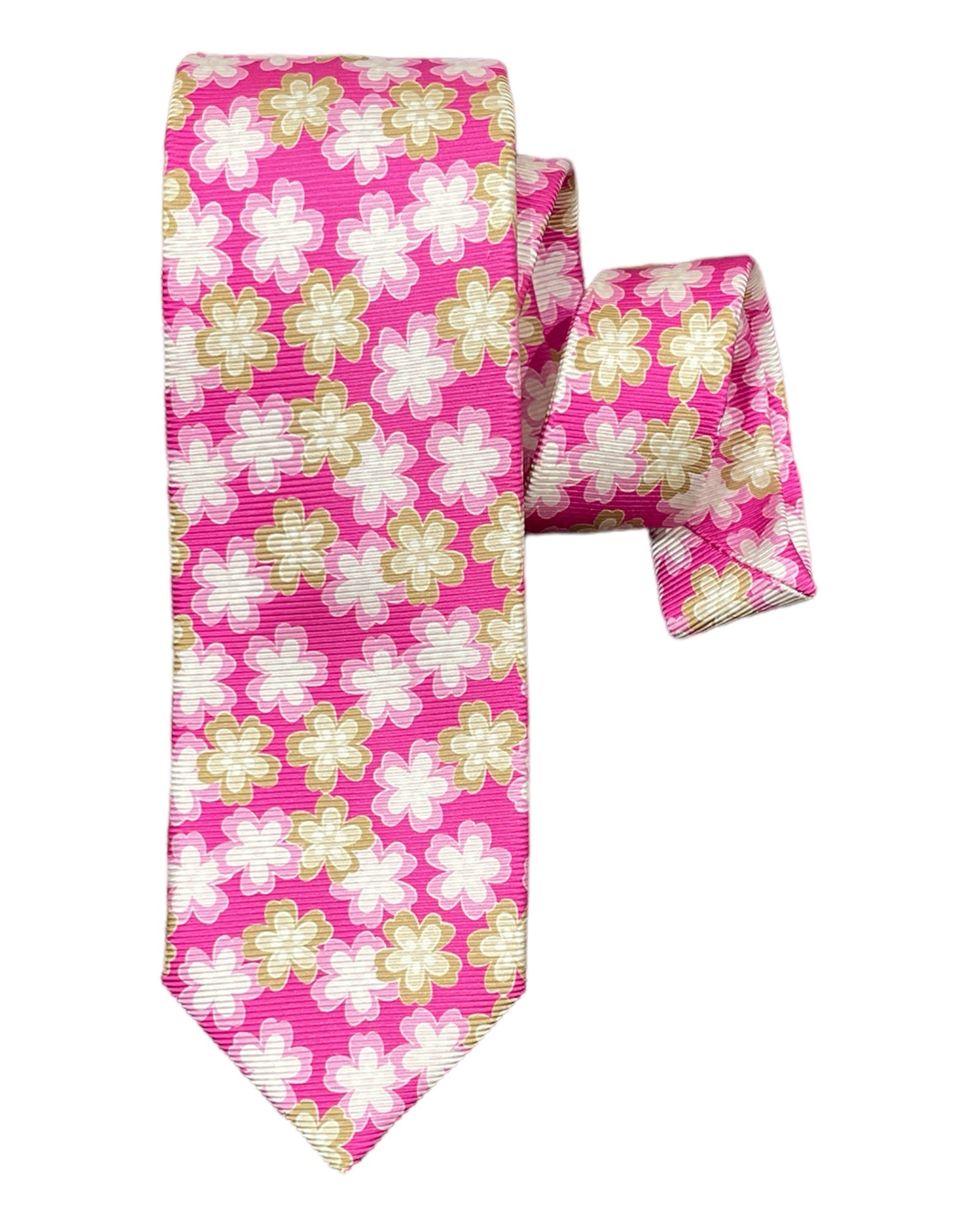 Floral Seven-Fold Silk Ties 1 TIESPink