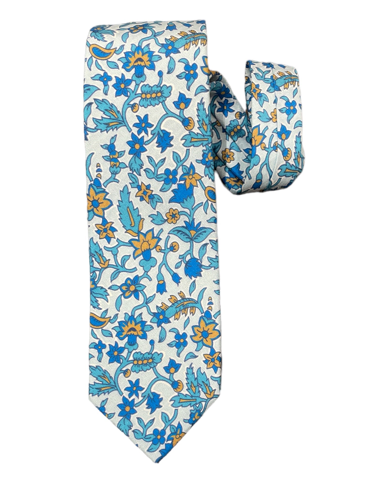 Floral Seven-Fold Silk Ties 3 TIESBeige