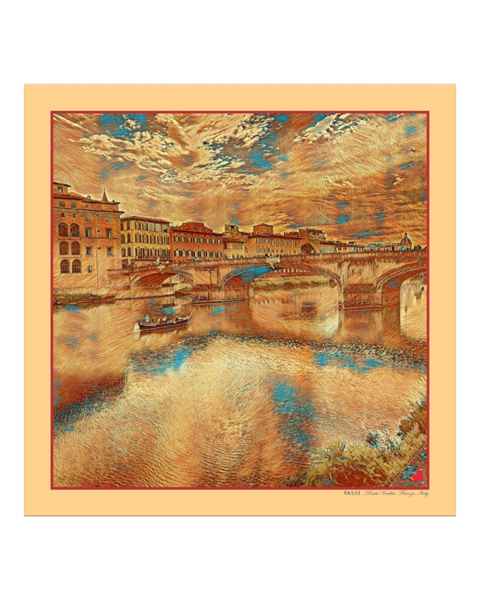 Florence, Ponte Vecchio #3 Pocket Square