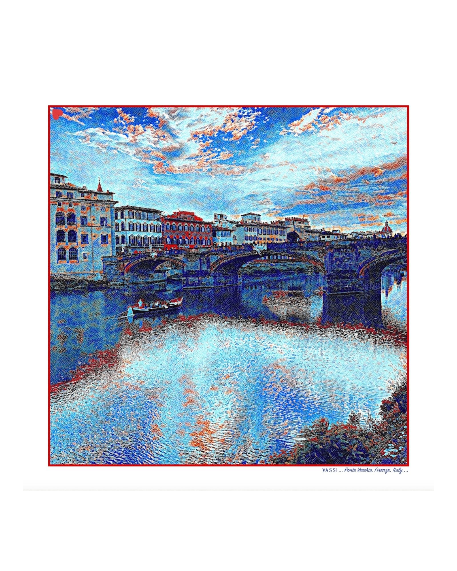 Florence, Ponte Vecchio #6 Pocket Square