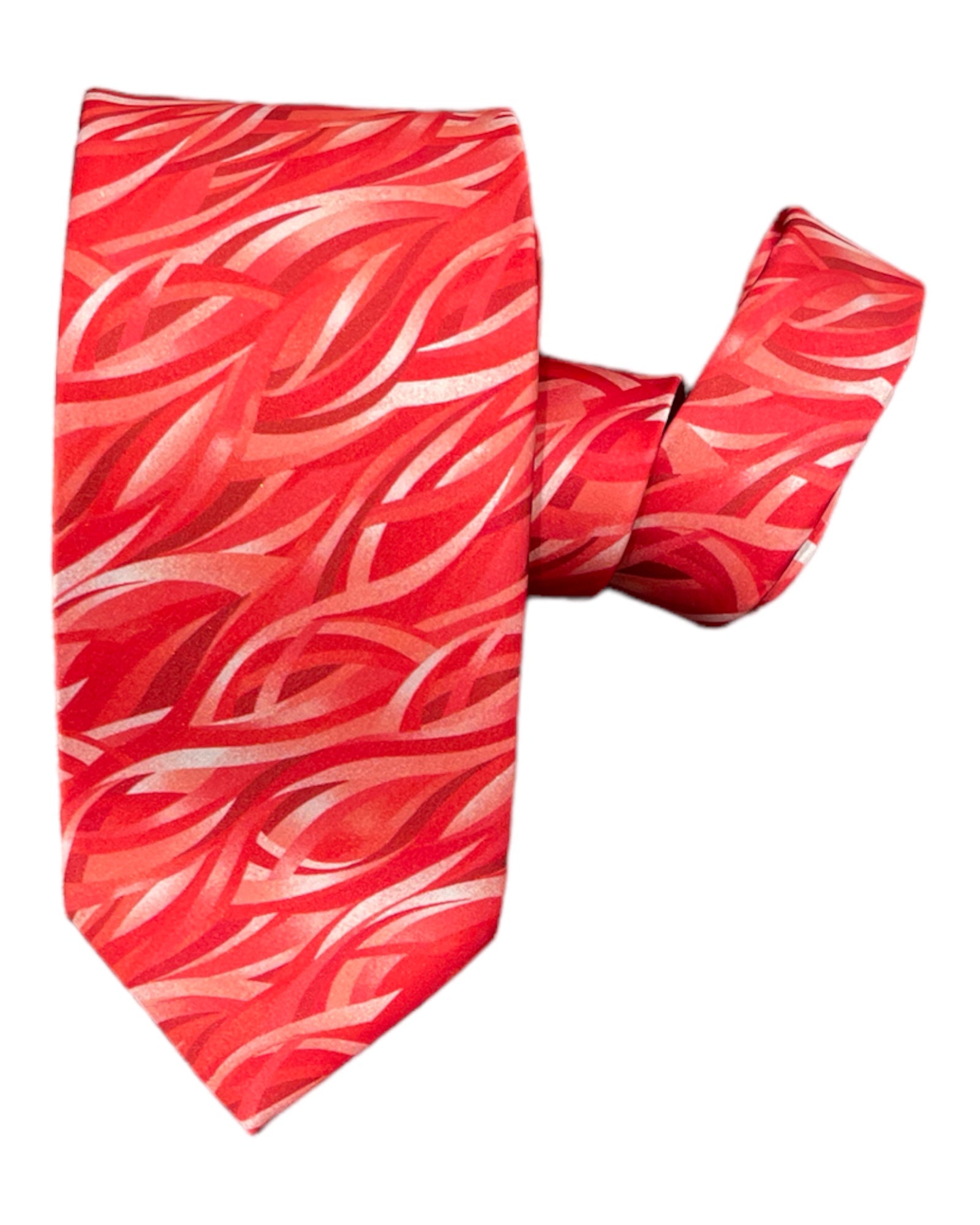 Geometric Pattern Seven-Fold Silk Ties 1 TIESRed