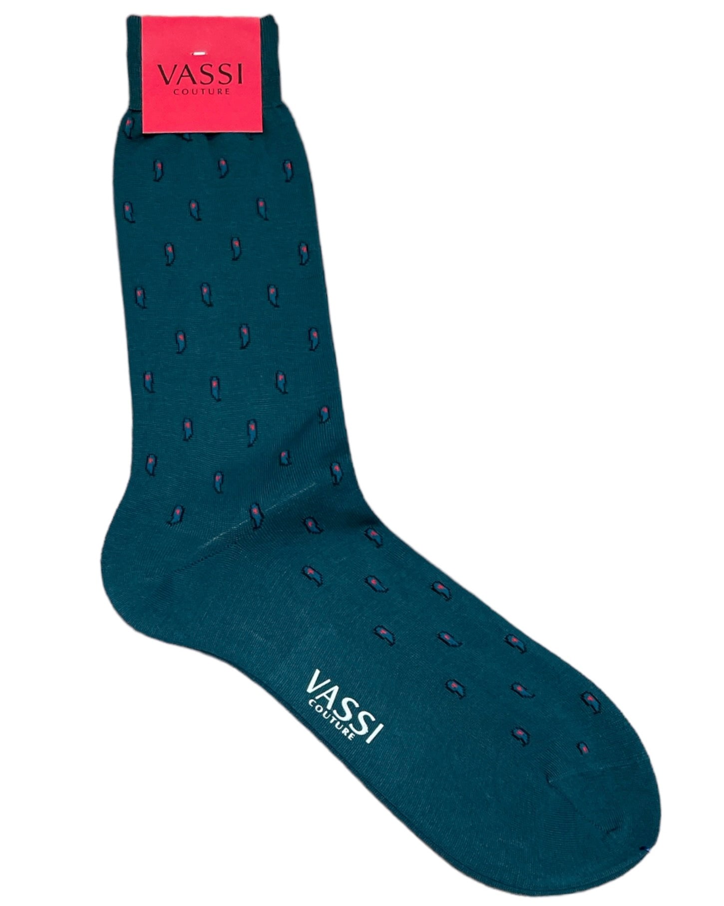 Ghost Pattern Cotton Dress Socks - VASSI