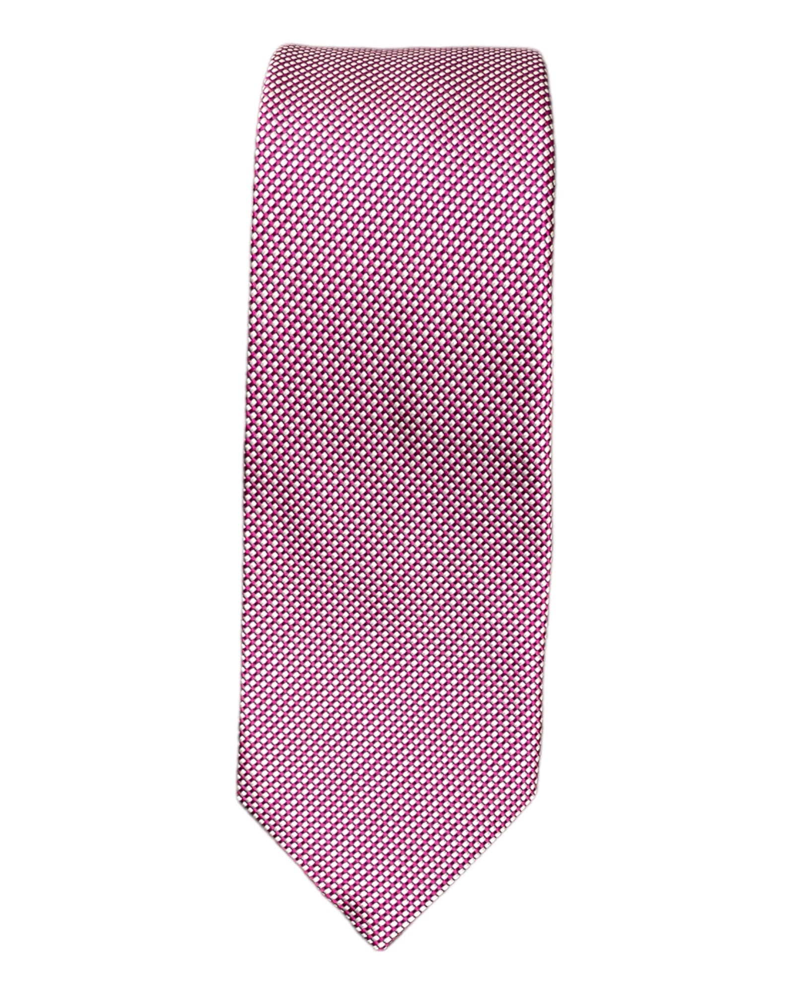 Houndstooth Seven-Fold Silk Ties TIESFuchsia