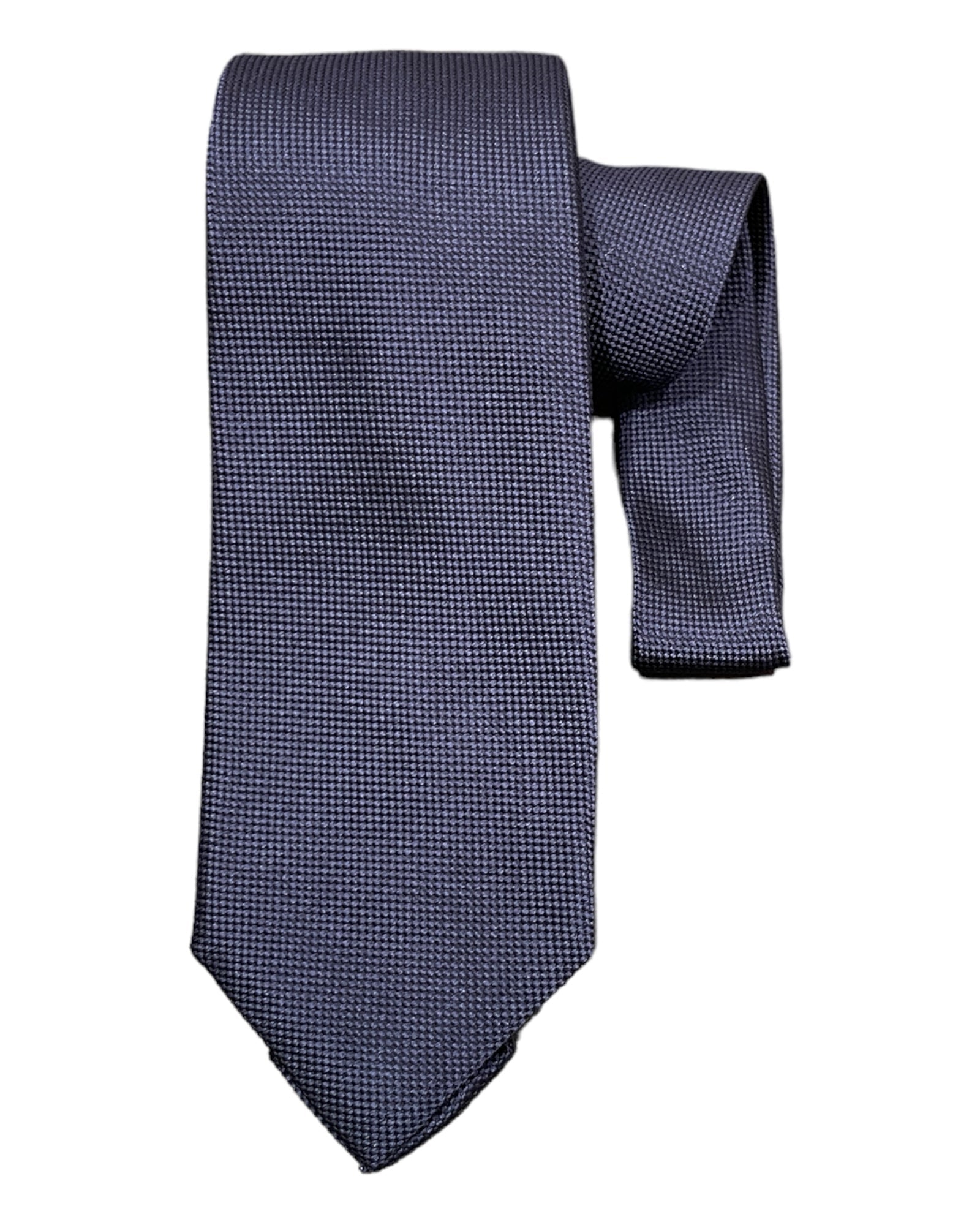 Jacquard Seven-Fold Silk Ties - Solid Colours TIESNavy