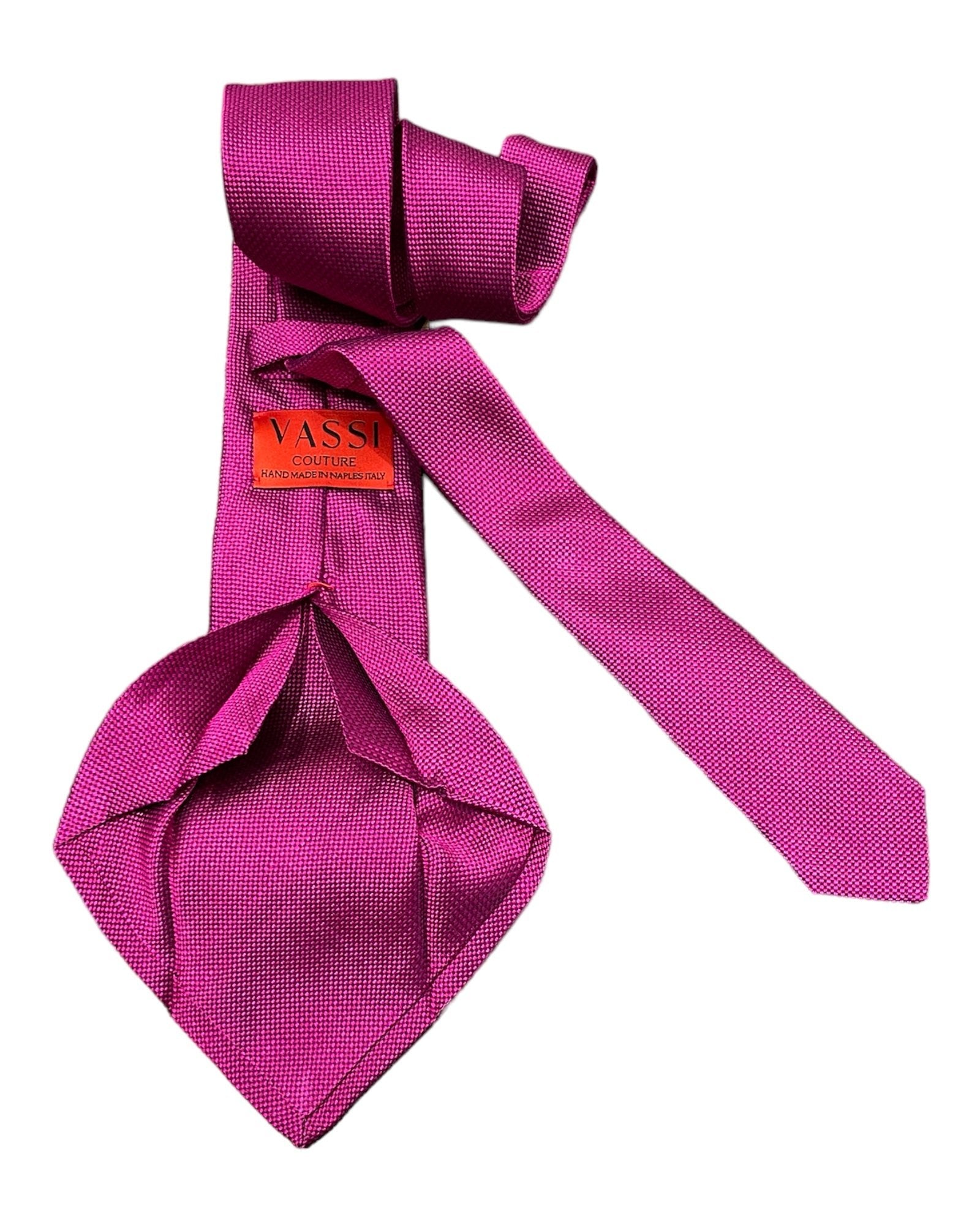 Jacquard Seven-Fold Silk Ties - Solid Colours - VASSI