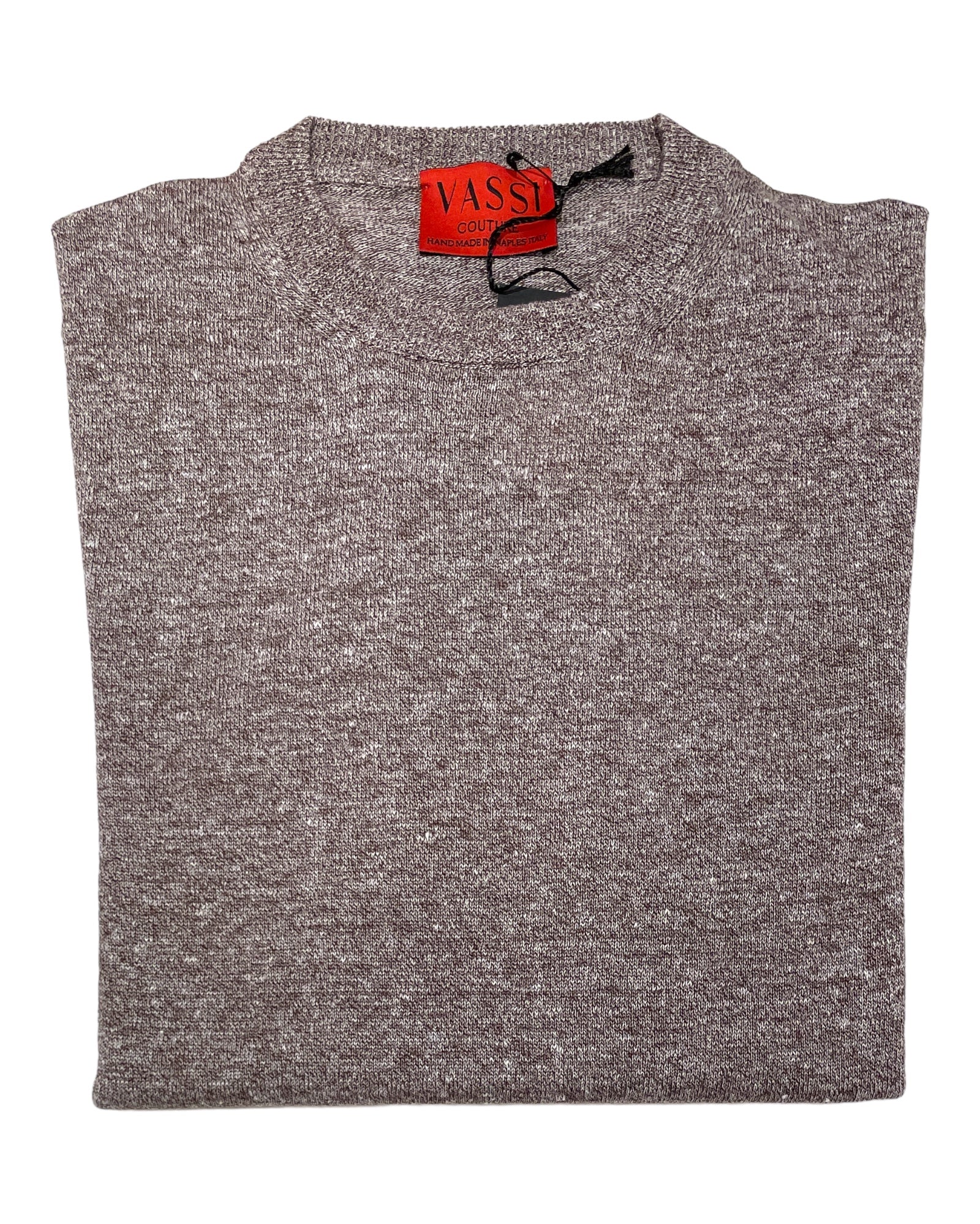 Linen &amp; Cotton T-Shirt - Dove Grey Melange SWEATERSM