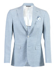 Linen & Wool blend Gingham Check Blazer - Blue/White JACKETS40S